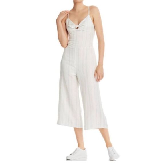 Chaser Beachy Linen Striped Jumpsuit NWT | M - Picture 1 of 7